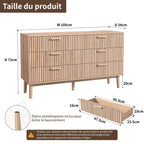 Meuble de rangement style compagne vintage en bois - Meuble de rangement 6 Tiroirs