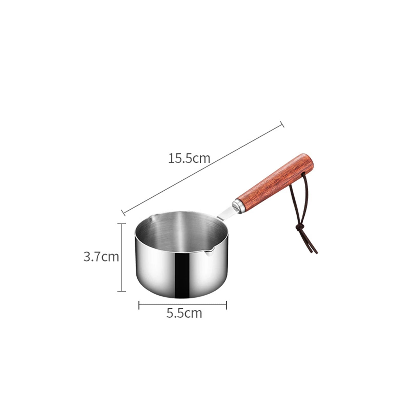 Casserole inox de versement -