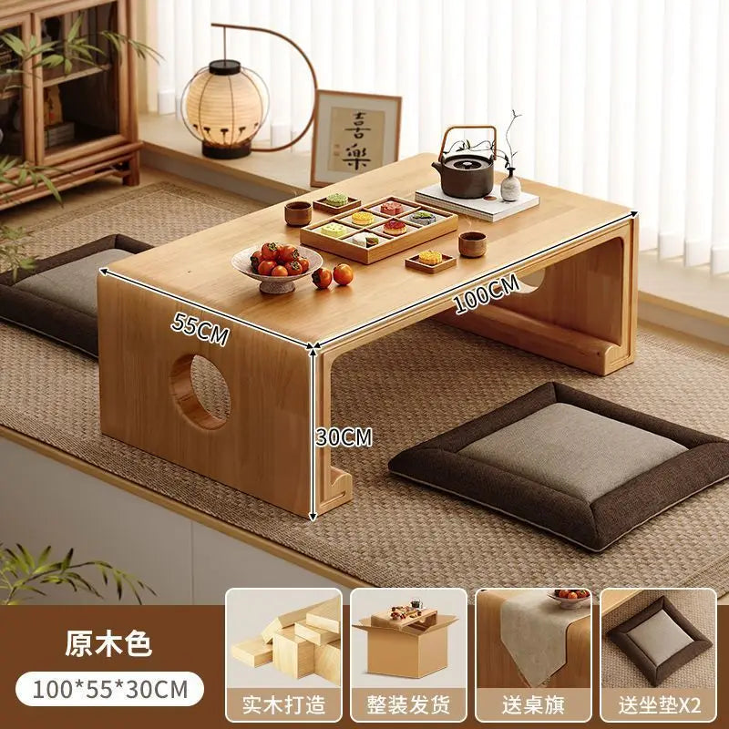 Table basse bois clair de style japonais - style6