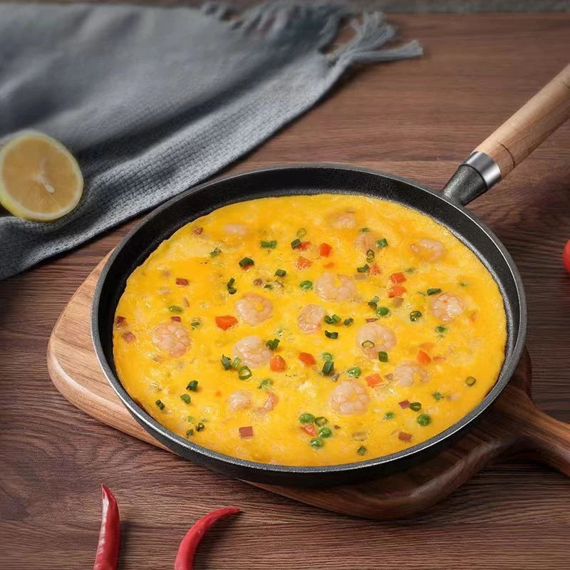 Poêle en fonte en forme de plaque de cuisson -