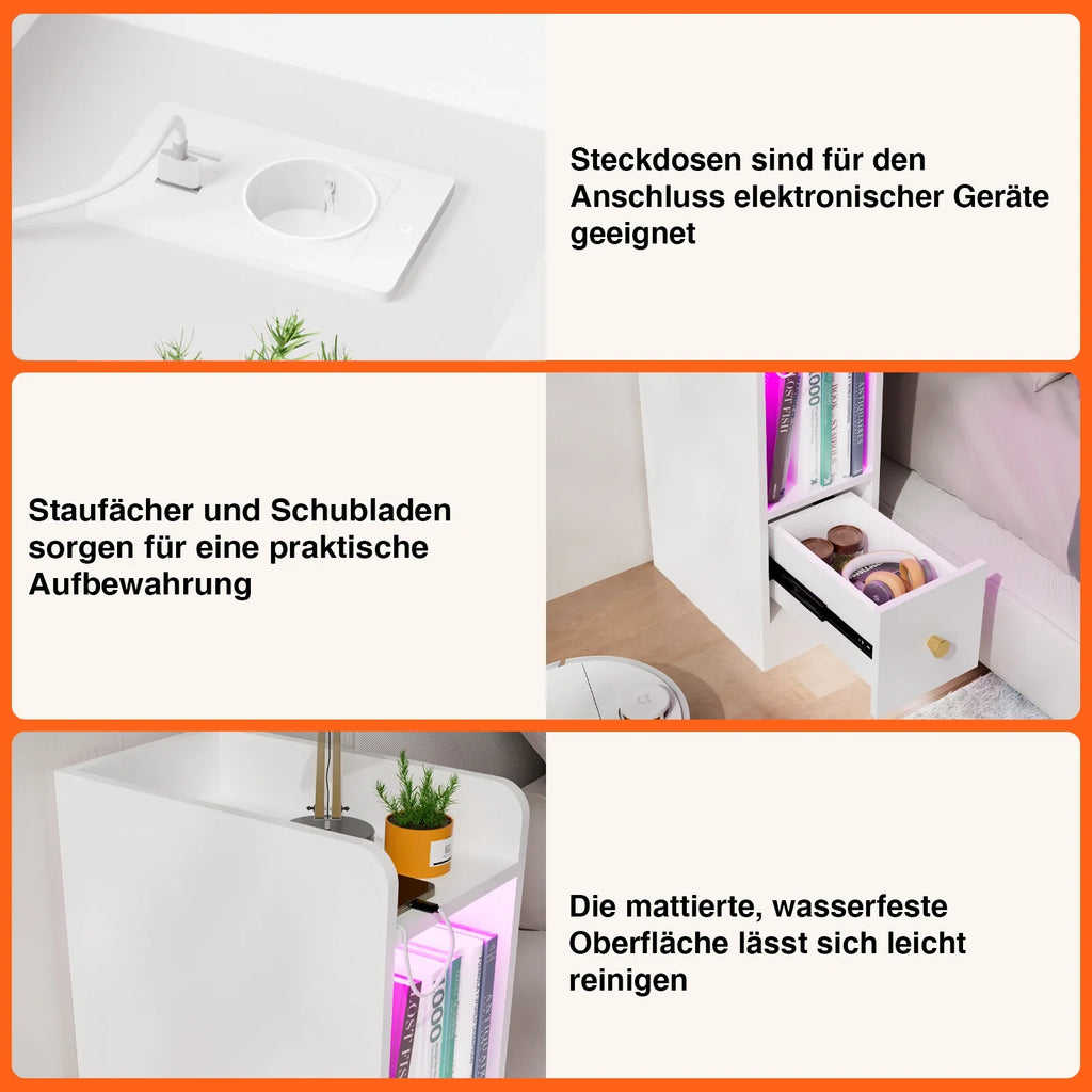 Table de nuit pour petite espace luxueux -