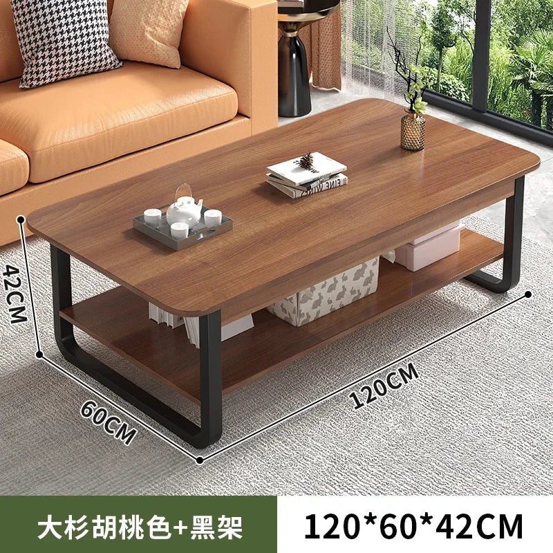 Table basse bois blanc en forme de rectangle - 120cm 6