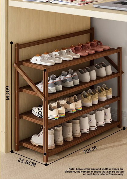 Meuble à chaussure palette artisanale - 4C-70cm-Marron A