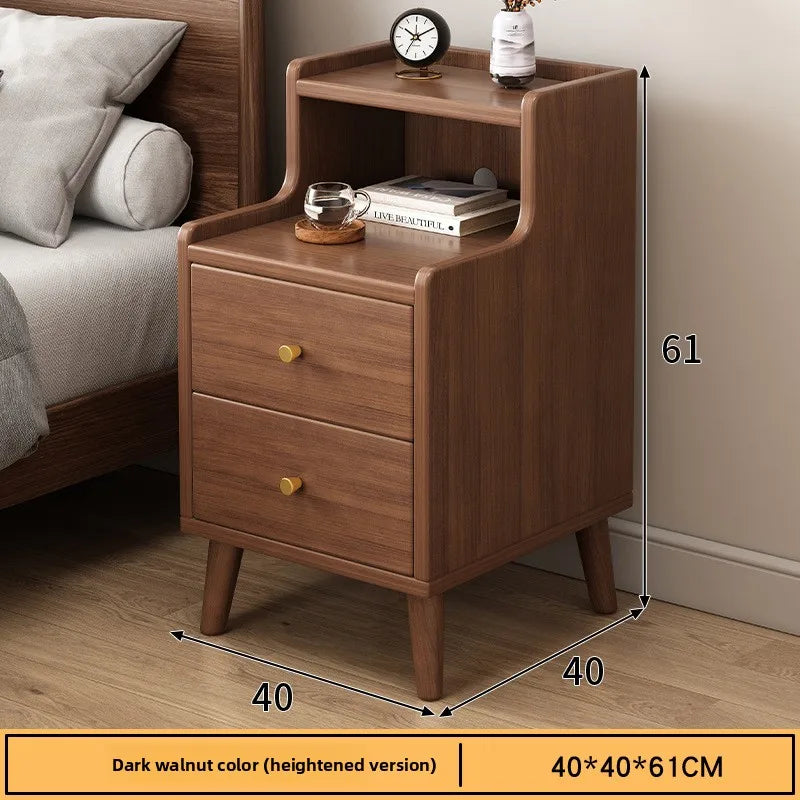 Table de chevet bois foncé de haute qualité - D