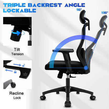 Chaise de bureau pour mal de dos ergonomique -