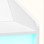 Table de chevet noir de forme géométrique avec 2 tiroirs -