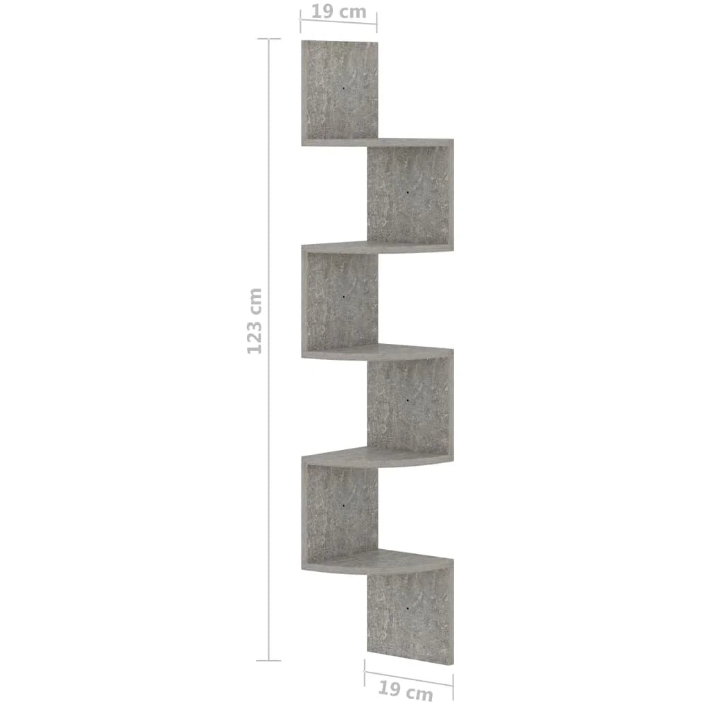 étagère murale d'angle 19x19x123 cm -