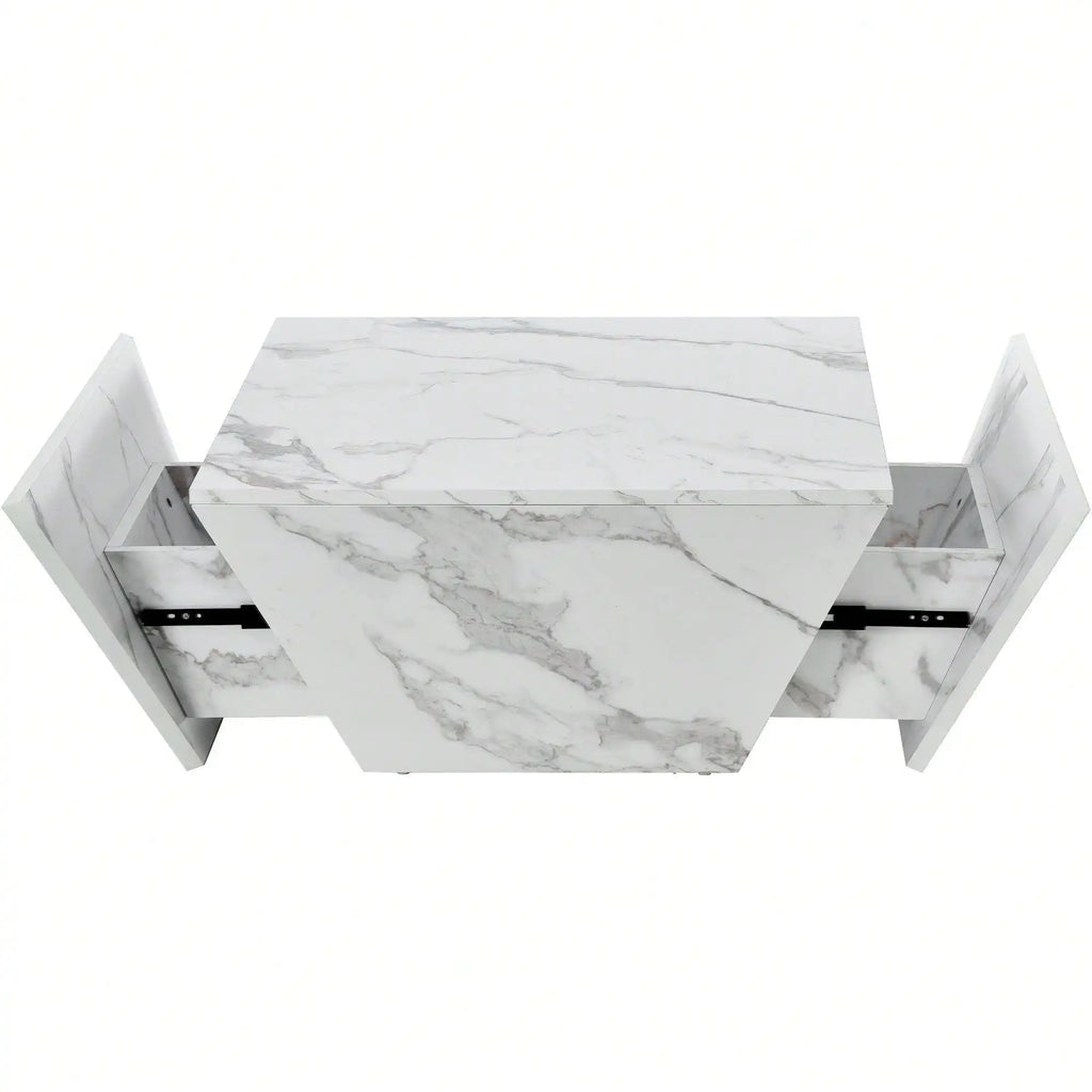 Table basse marbre blanc - Blanc Table basse