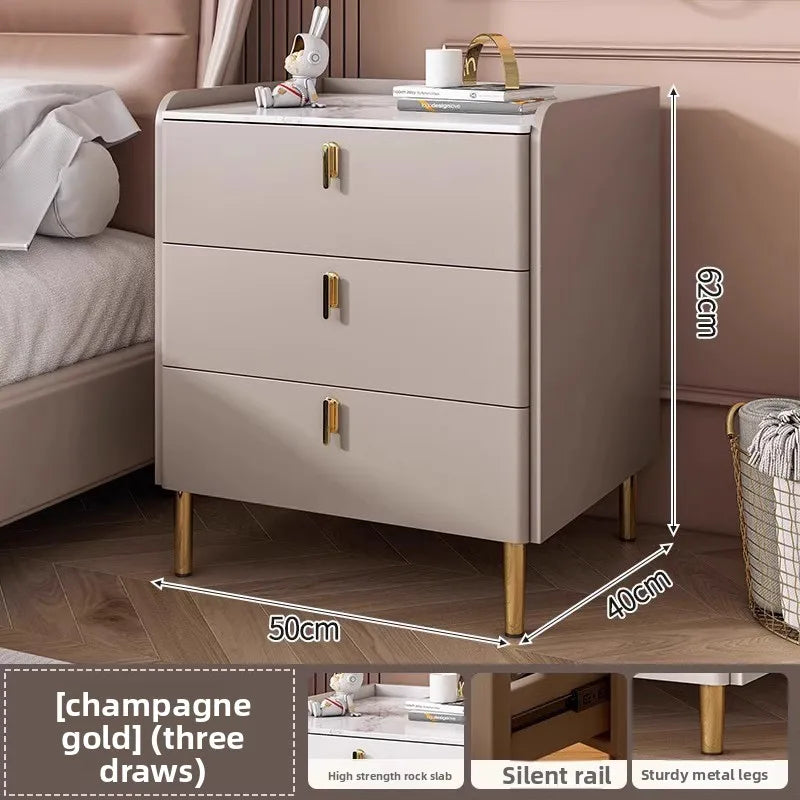 Table de chevet cube haut de gamme avec tiroir de luxe - Three draws H