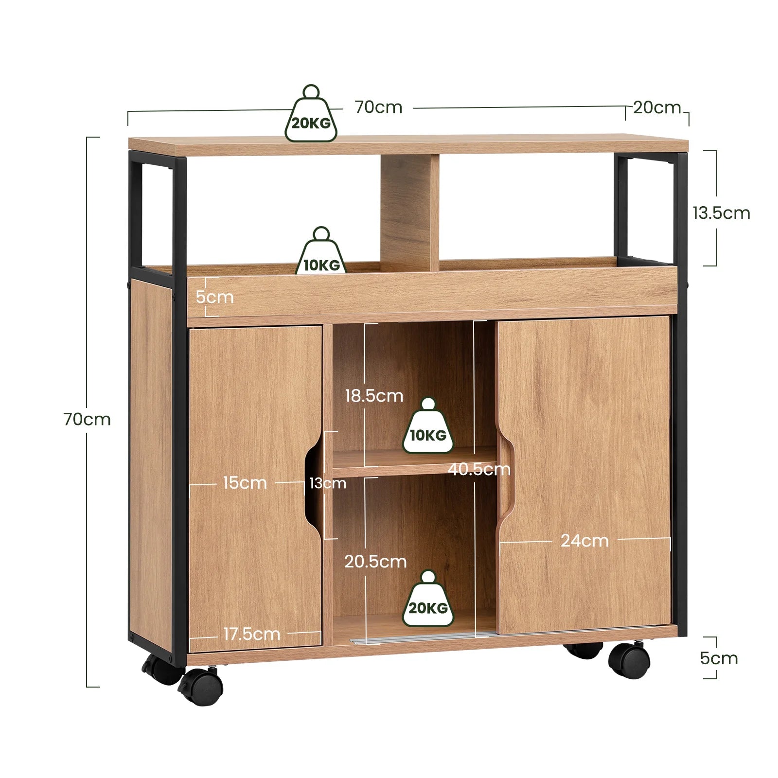 Meuble salle de bain original simple 70x70x20cm -