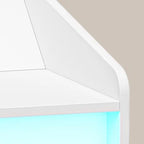 Table de chevet avec lumière LED et station de charge -