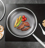 Poêle inox compatible avec gaz et induction -