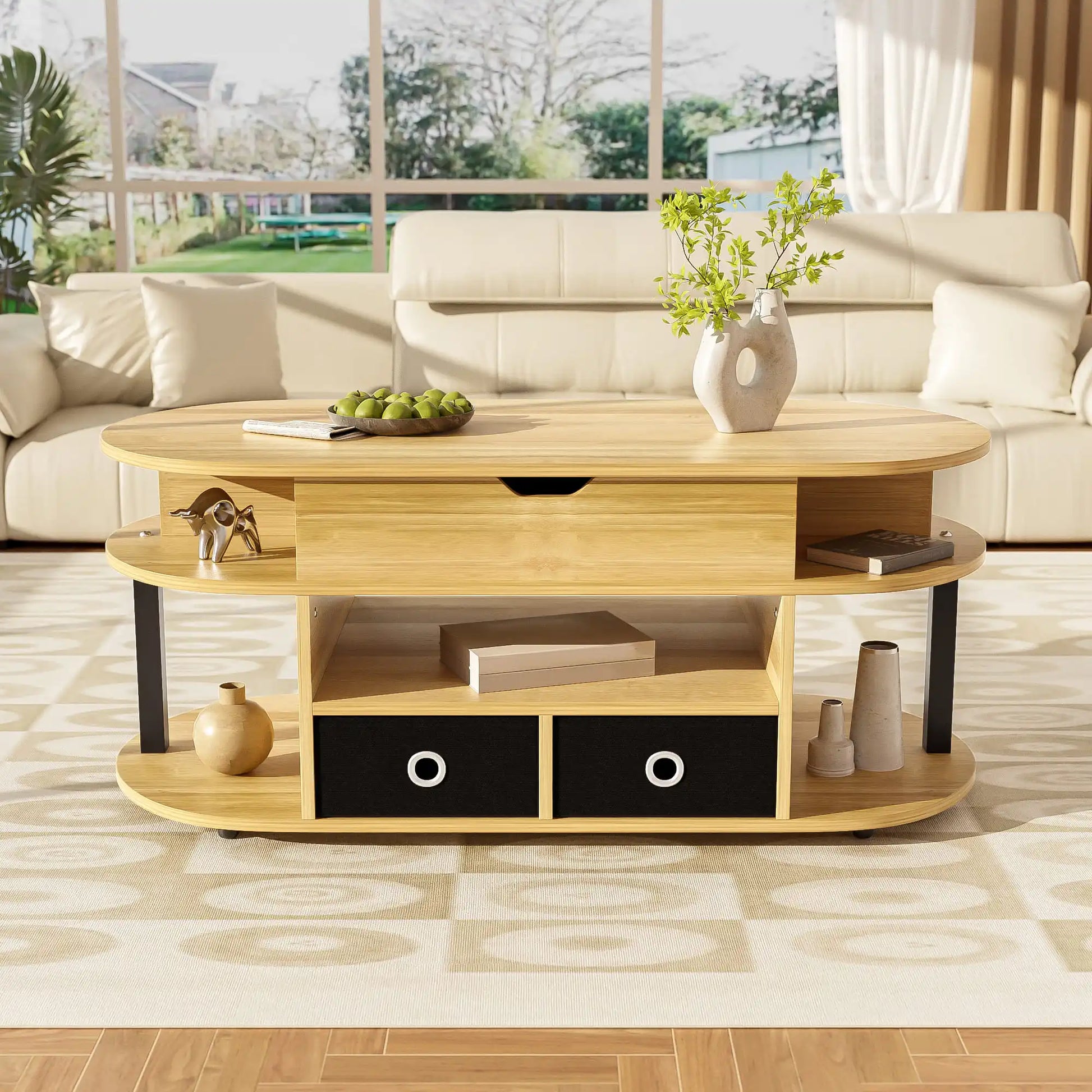 Table basse en bois relevable de qualité moderne -