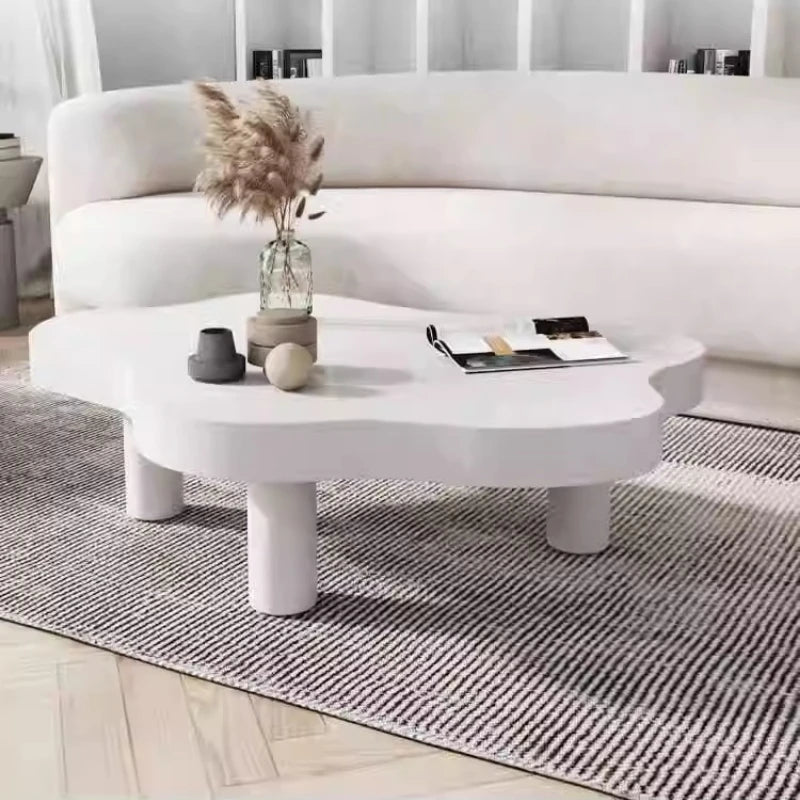 Table basse nuage en bois minimaliste -