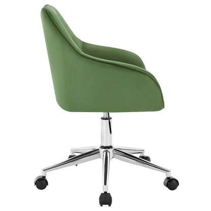Chaise de bureau pivotante en velours -