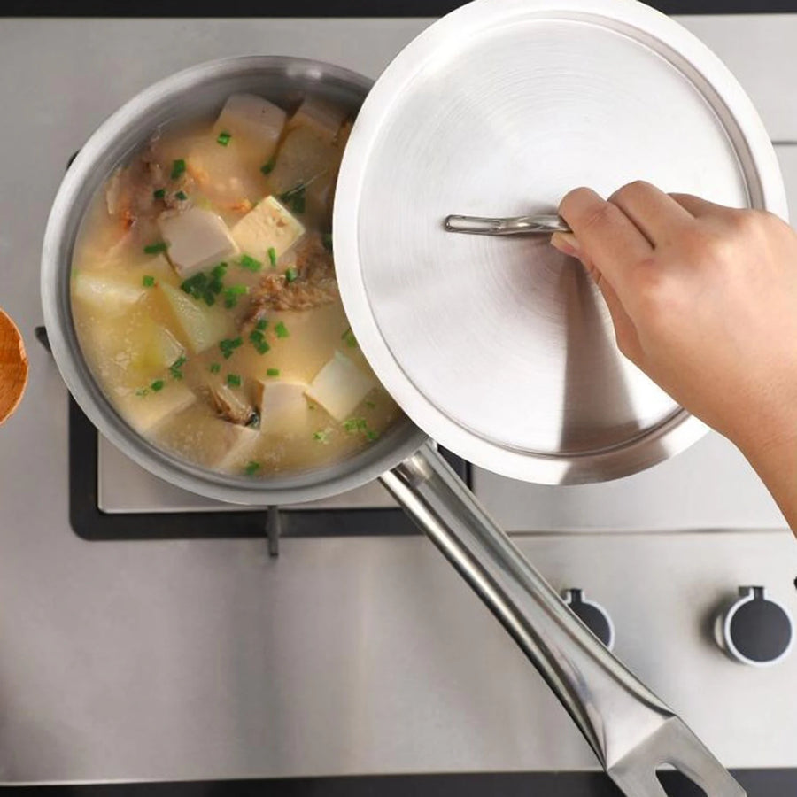 Casserole inox 20cm à couvercle moderne