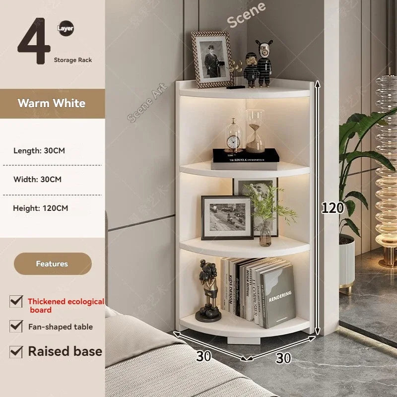 Étagère d'angle bois massif en forme d'éventail - AC