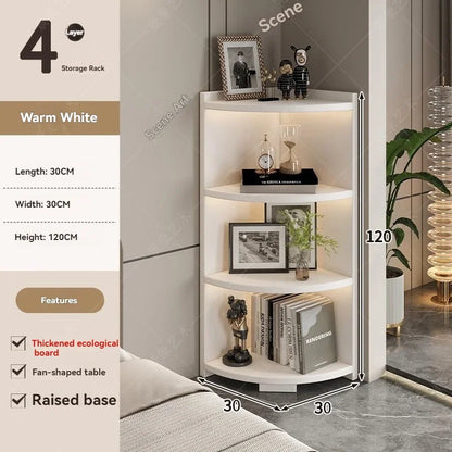 Étagère d'angle bois massif en forme d'éventail - AC