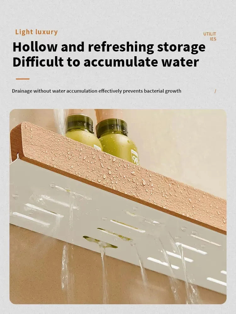 étagère murale bois pour salle de bain, lavabo et WC -
