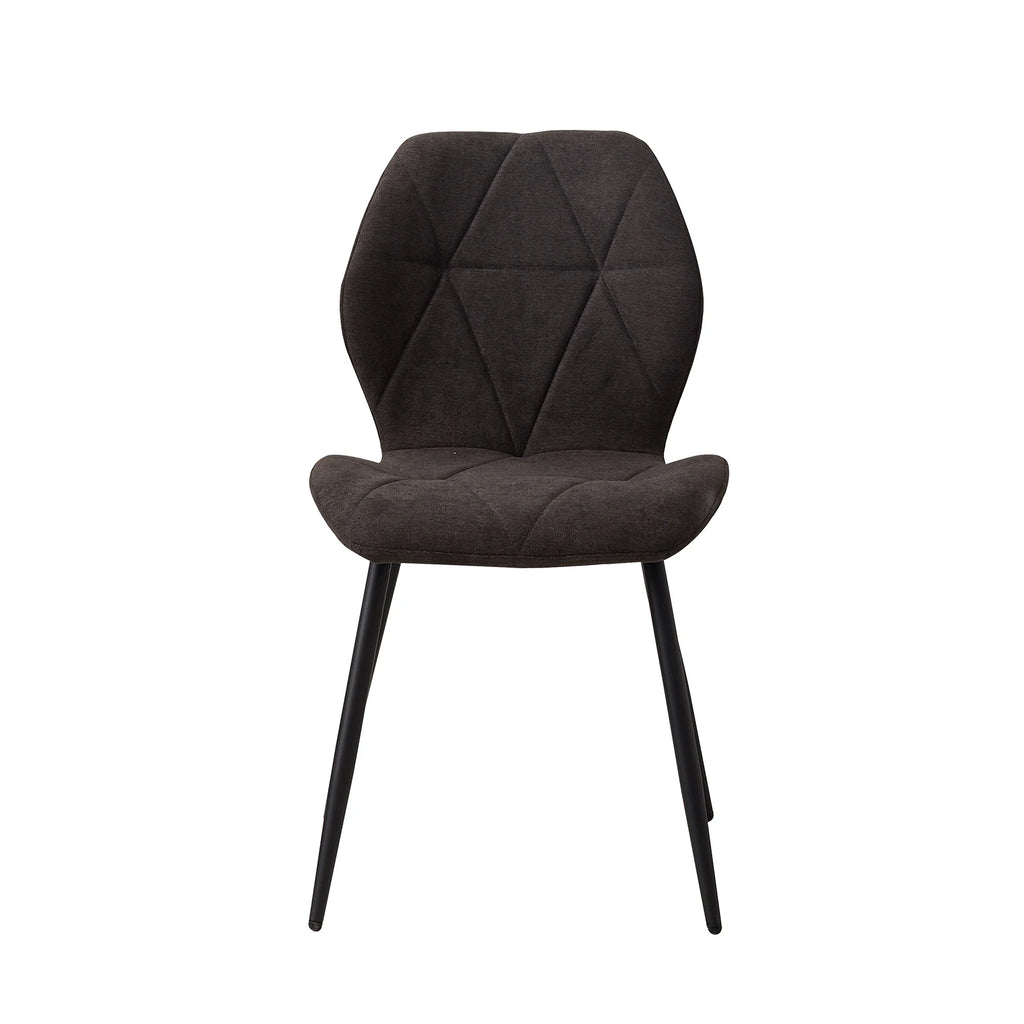 Chaise salle à manger marron / Beige / Vert en lin par lot de 2/4/6 pièces -