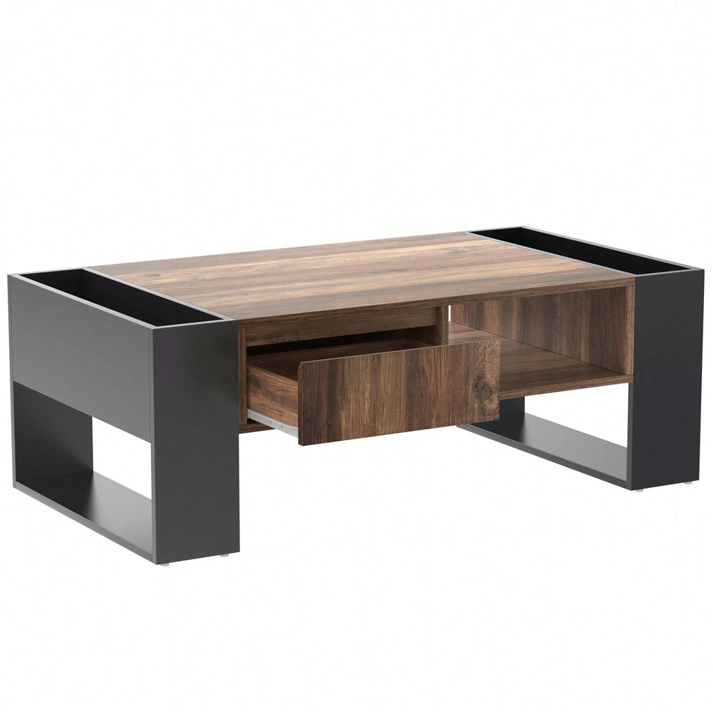 Table basse noir bois de grande qualité -