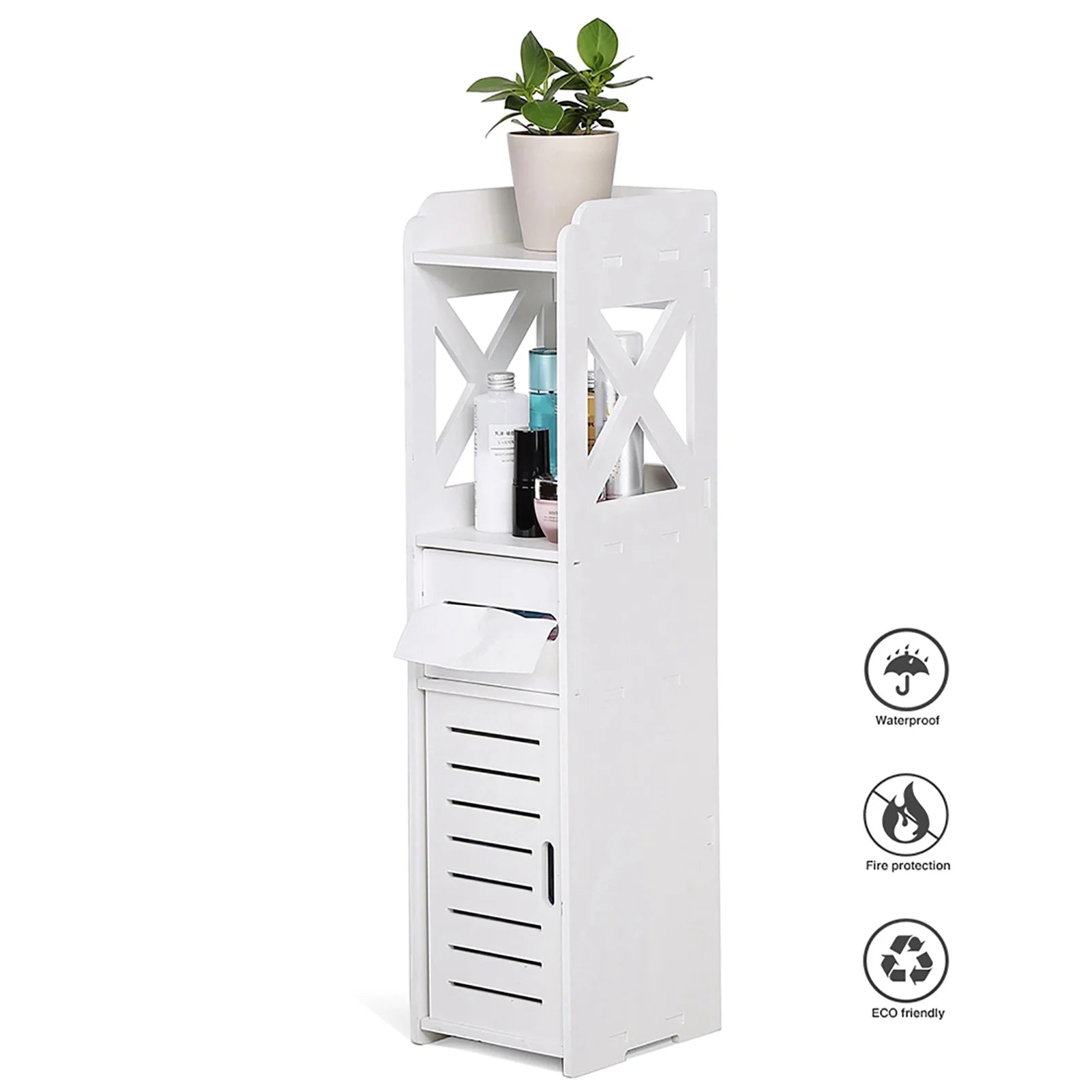 Petite étagère salle de bain blanche -