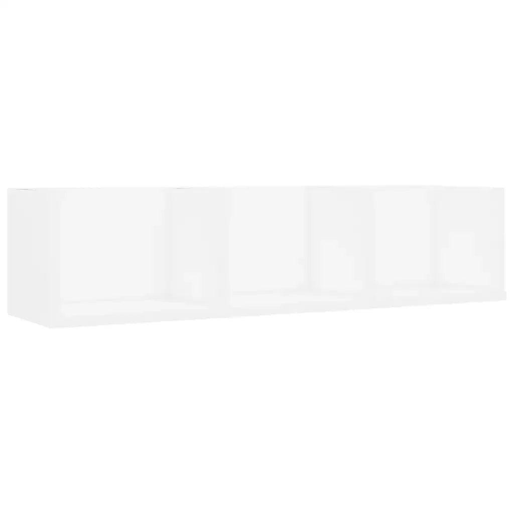 étagère murale bois en 3 parties 75x18x18 cm - Blanc étagère murale