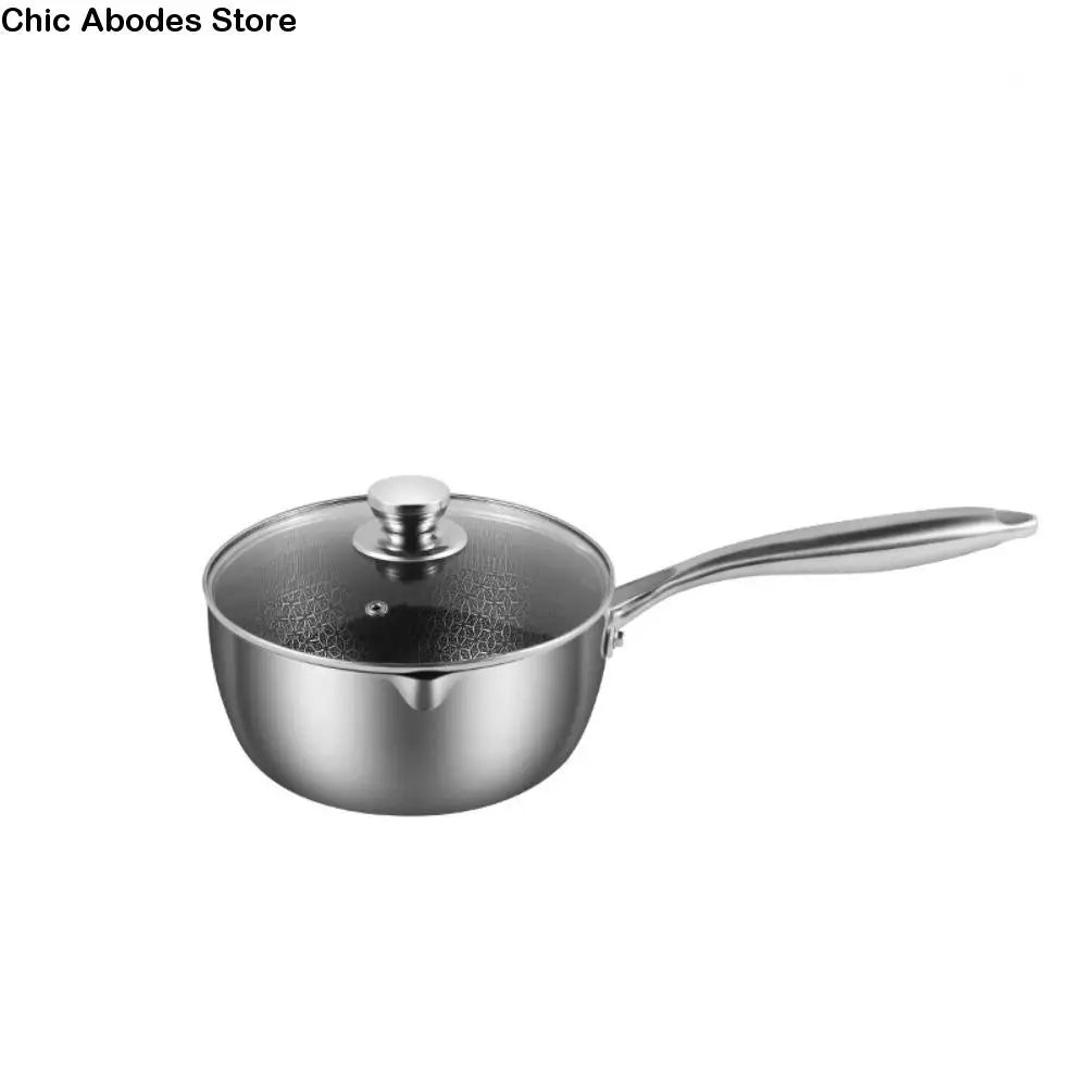 Casserole inox avec couvercle -