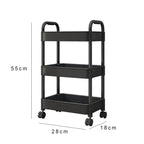 Étagère salle de bain blanche simple - Étagère salle de bain 3 niveaux Noir