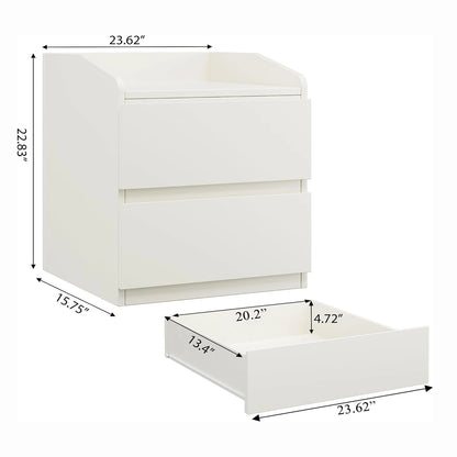 Table de chevet blanche moderne urban luxe -