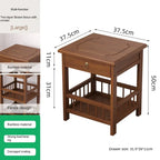 Table de nuit en bambou massif 1 pc - B2