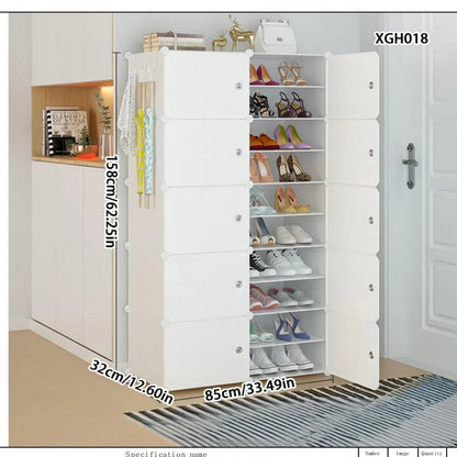 Meuble à chaussure avec porte de style armoire - B
