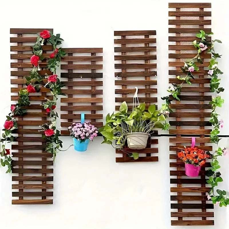 étagère bois plante murale -