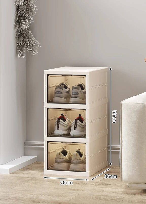 Meuble à chaussure chic cabinet multifonction - 3 couches