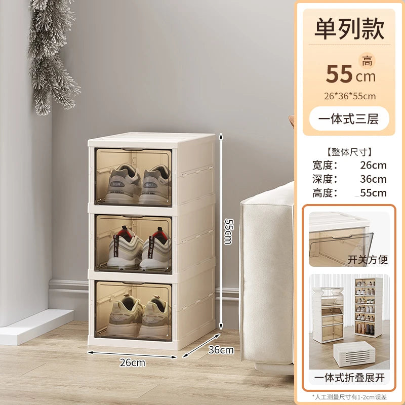 Meuble à chaussure chic cabinet multifonction - 3 couches