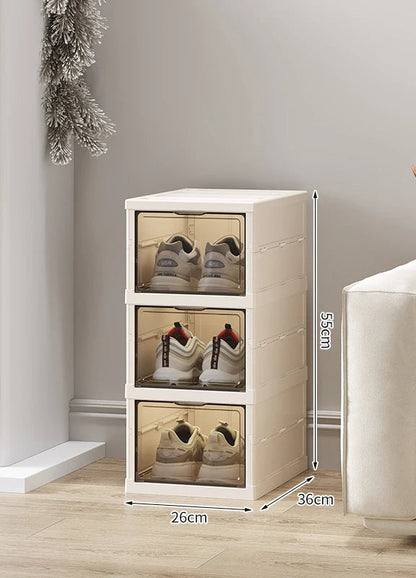 Meuble à chaussure chic cabinet multifonction - 3 couches