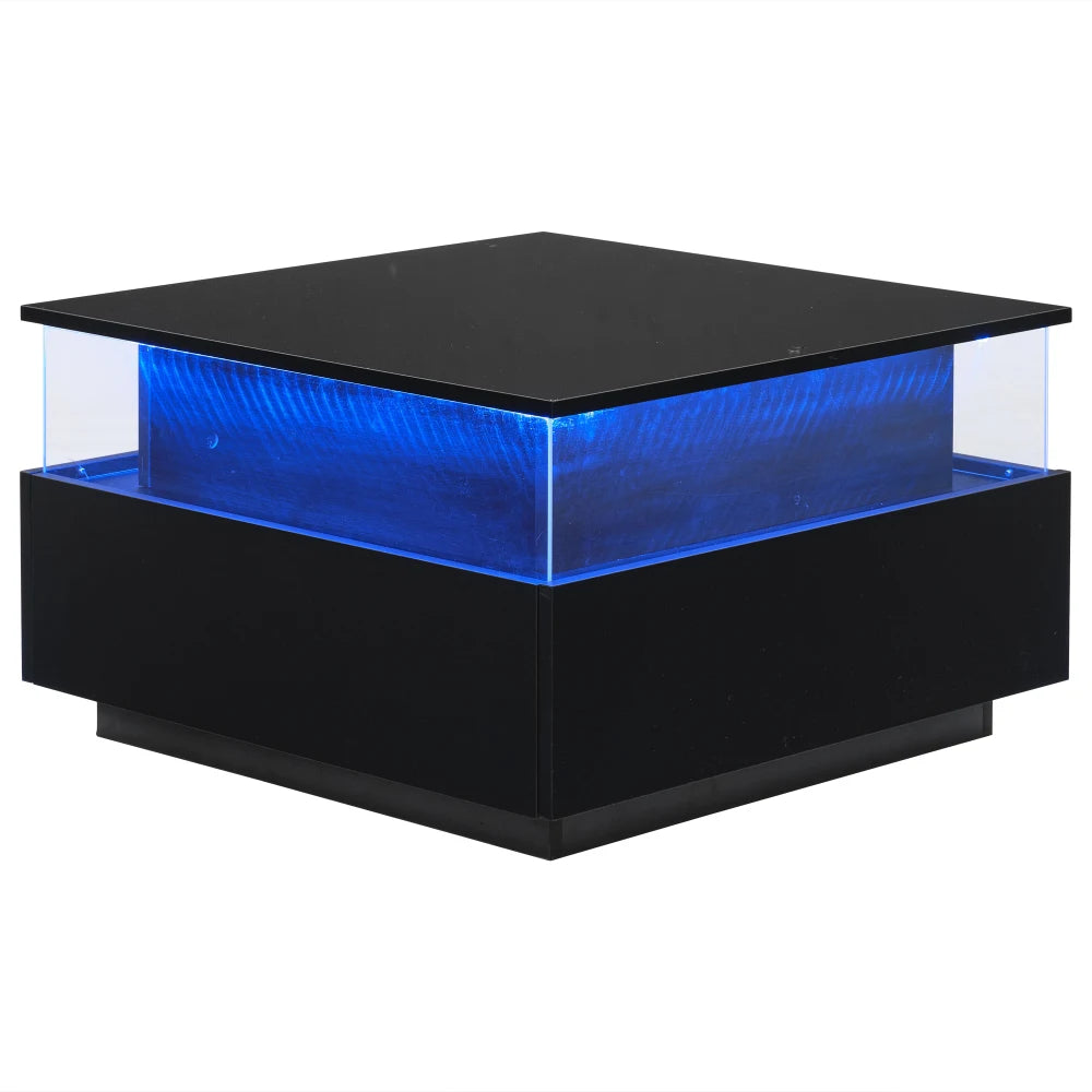 Table basse design moderne avec led 70*70*41cm -