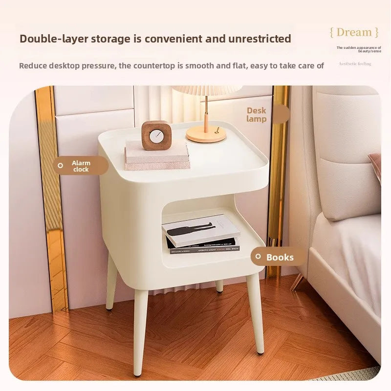 Table de nuit minimaliste blanc 1 pièce -