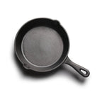 Poêle en fonte à poignée en forme de goutte d'eau -