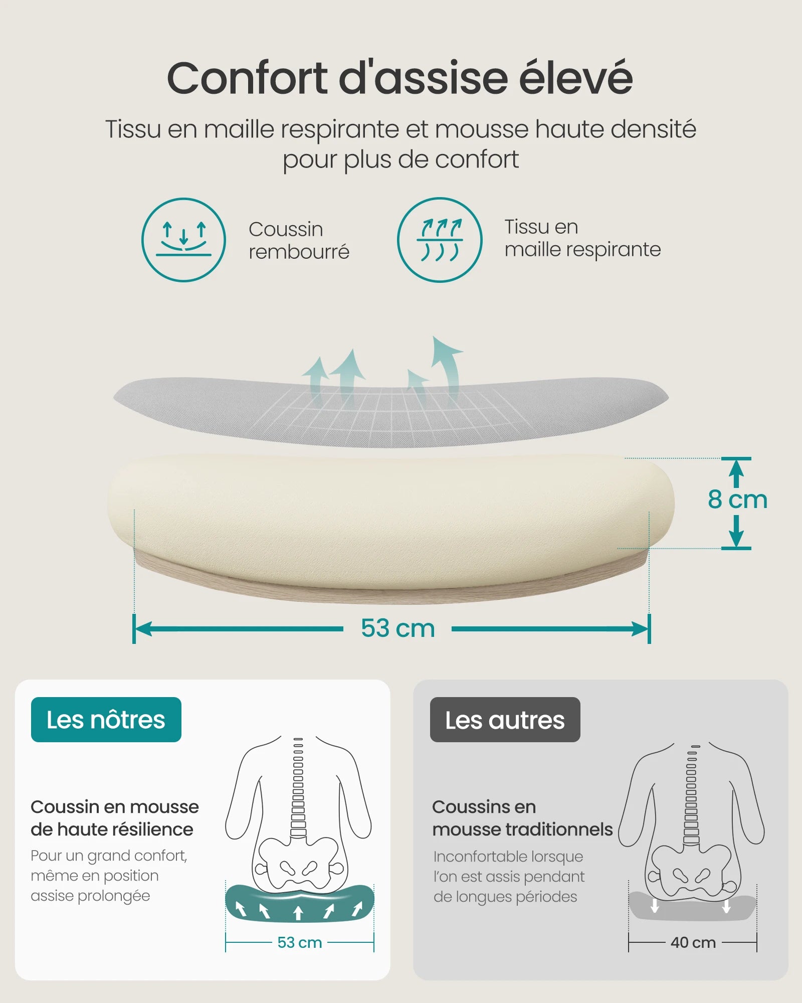 Chaise de bureau vintage avec accoudoirs rabattables -