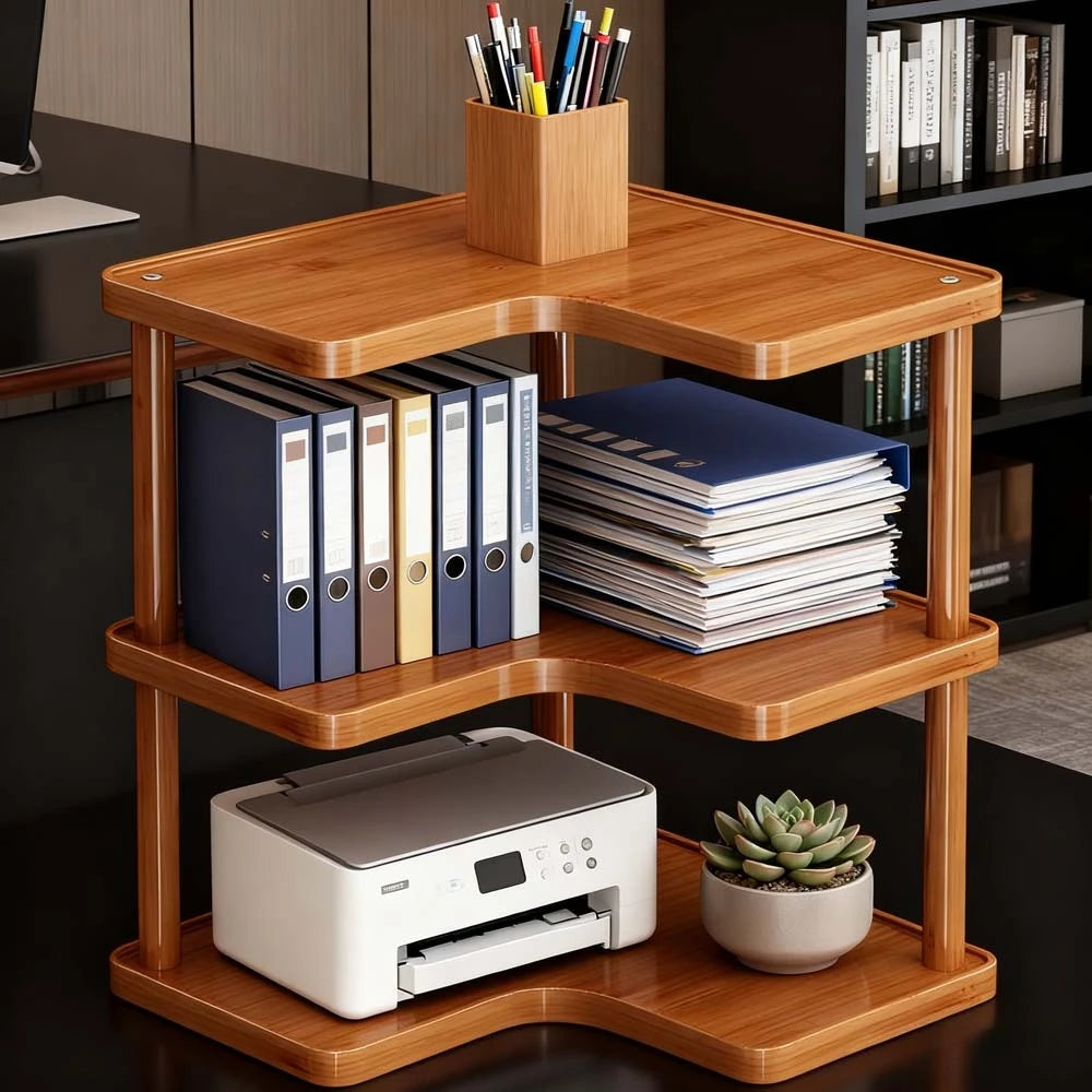 Étagère café d'angle moderne en bois -