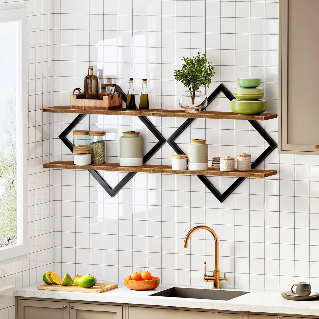 étagère murale de cuisine set -