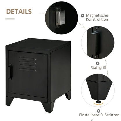Table de chevet simple noir -