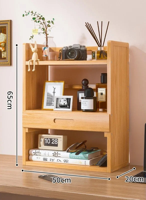 étagère bureau rangement moderne en bois - J-3-Couches