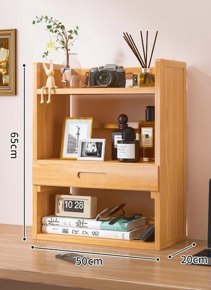 étagère bureau rangement moderne en bois - J-3-Couches