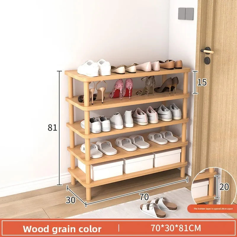 Meuble à chaussure marron en bois - 70-30-Bois 5 planches