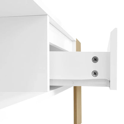 Table basse blanc scandinave 105 X 60 X 40 Cm -