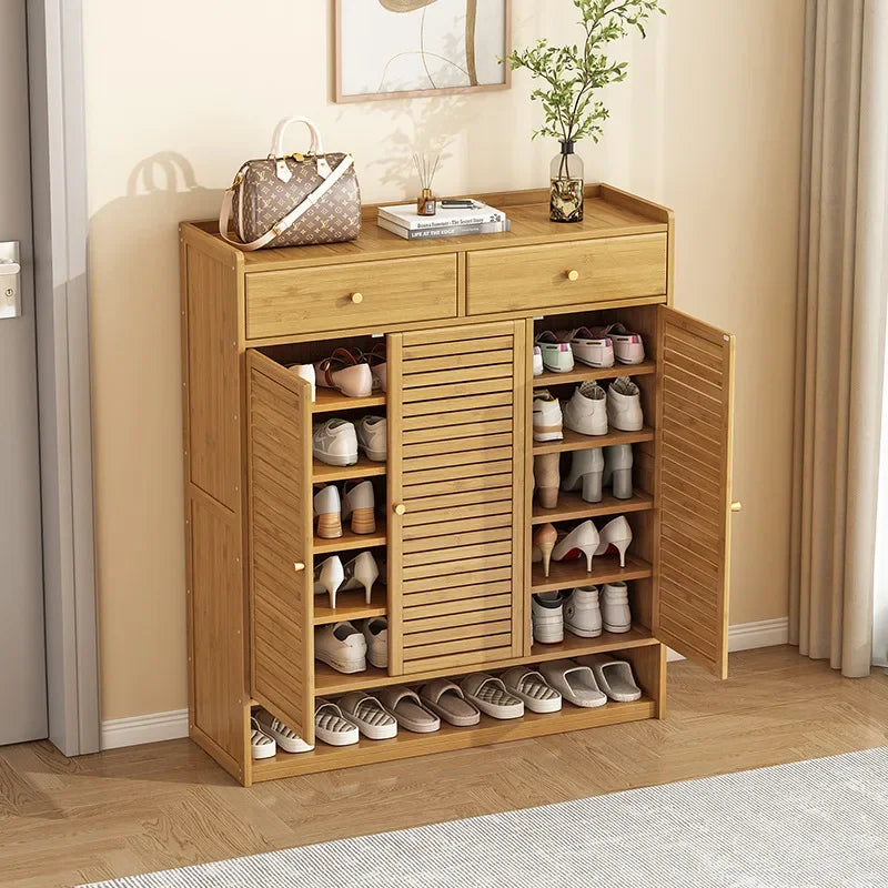 Meuble à chaussure à grande capacité avec tiroirs -