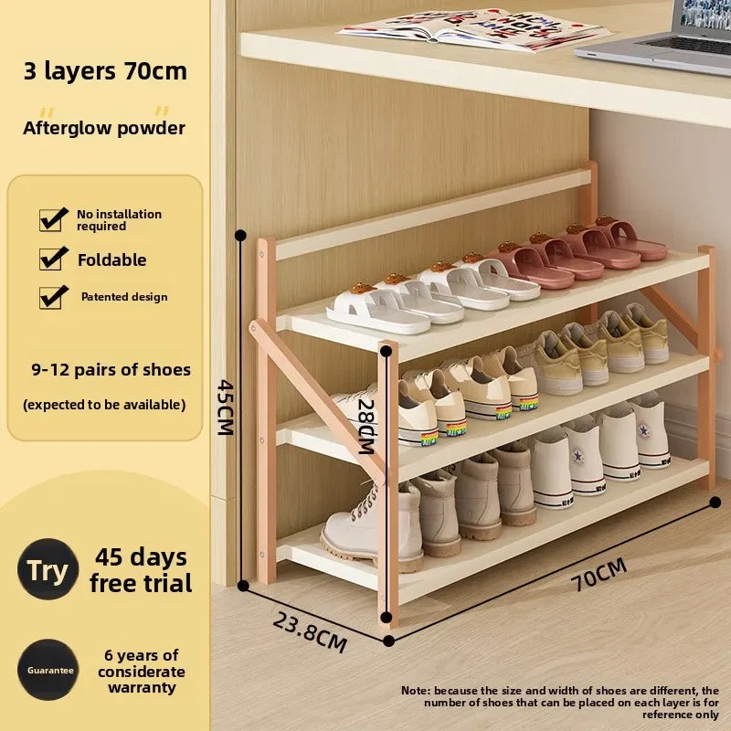 Meuble à chaussure palette artisanale - 3C-70cm-Poudre