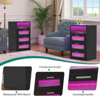 Table de chevet led avec station de recharge -